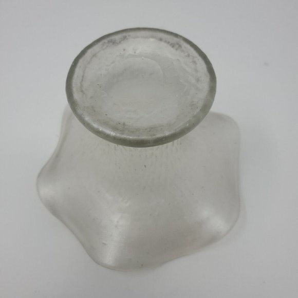 Antique Kralik Rindskopf or Loetz Hand Blown Martele Art Glass Ruffle Vase 3.75" - Picture 5 of 6